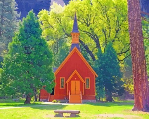 Yosemite Valley Chapel Paint By Numbers