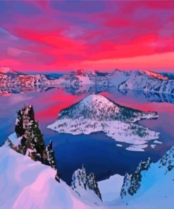 Aesthetic Crater Lake Paint By Numbers