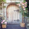 Aesthetic Doorway With Flowers Paint By Numbers