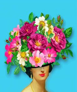Aesthetic Flower Head Paint By Numbers