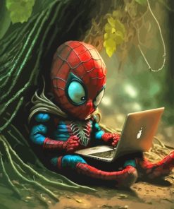 Baby Spiderman Paint By Numbers