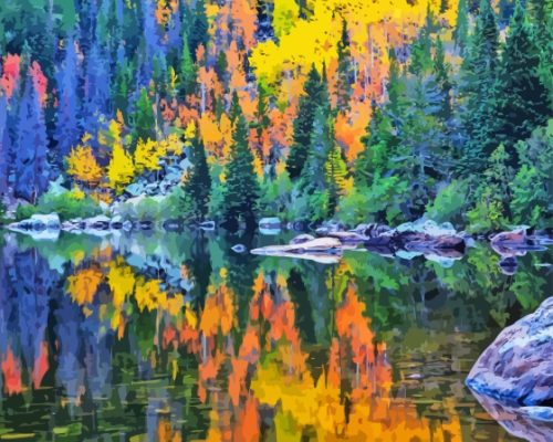 Bear Lake Rocky Mountain National Park Paint By Numbers