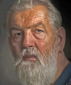 Bearded Old Man Face Paint By Numbers