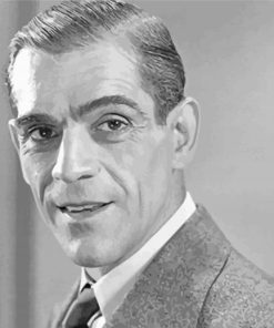 Black And White Boris Karloff Paint By Numbers