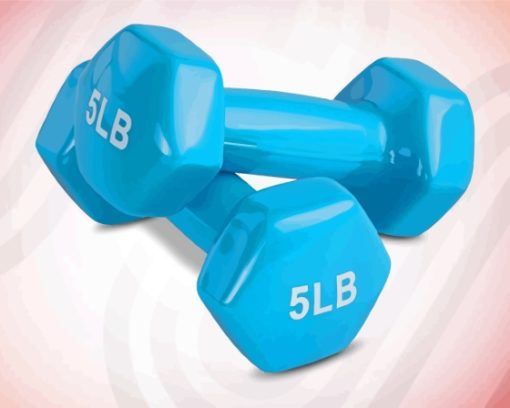 Blue Dumbbell Paint By Numbers