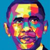 Colorful Pop Art Barack Paint By Numbers