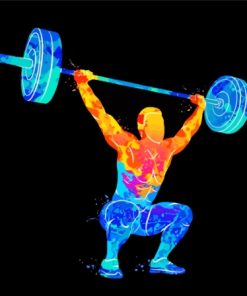 Colorful Abstract Weightlifting Paint By Numbers