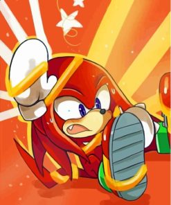 Knuckles The Echidna Paint By Numbers