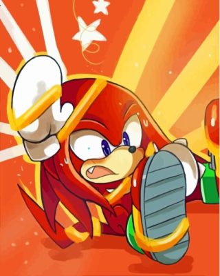 Knuckles The Echidna Paint By Numbers