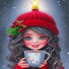 Cute Christmas Girl Paint By Numbers