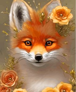 Floral Fox Paint By Numbers