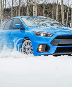 Ford Focus RS In The Snow Paint By Numbers