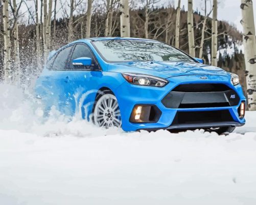 Ford Focus RS In The Snow Paint By Numbers