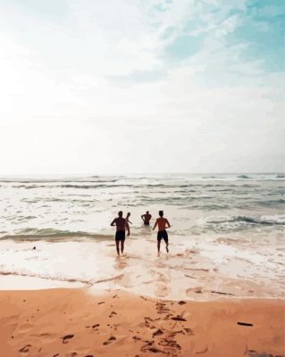 Friends At The Beach Paint By Numbers