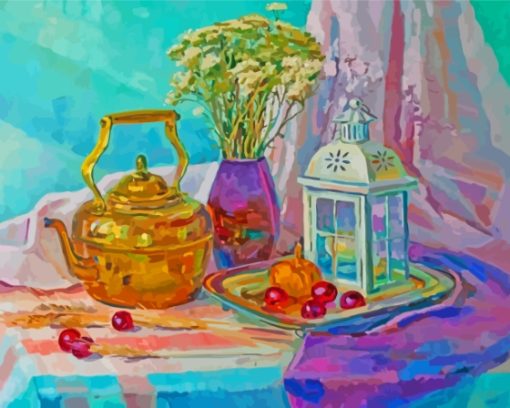 Impressionist Teapot Paint By Numbers