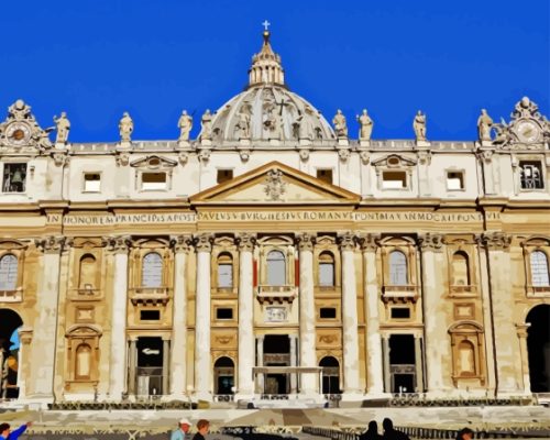 Italy Vatican Saint Peter Basilica Paint By Numbers