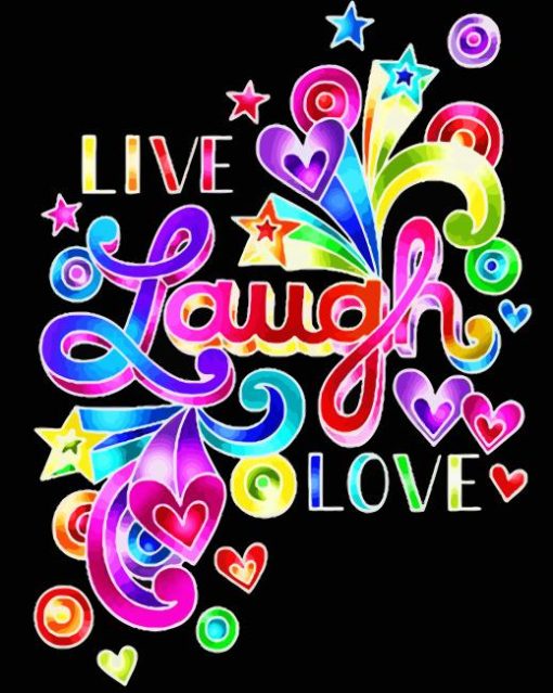 Live Laugh Love Art Paint By Numbers