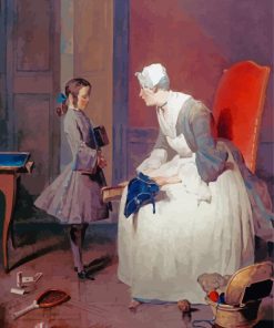 Mom And Daughter Jean Simeon Chardin Paint By Numbers