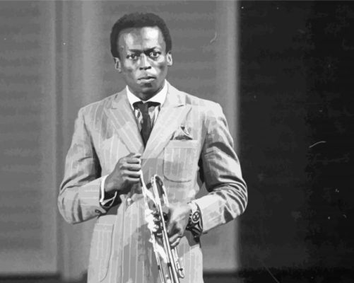 Monochrome Miles Davis Paint By Numbers