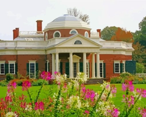 Monticello Virginia Paint By Numbers