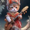 Musician Cat Paint By Numbers