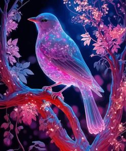 Neon Bird Paint By Numbers