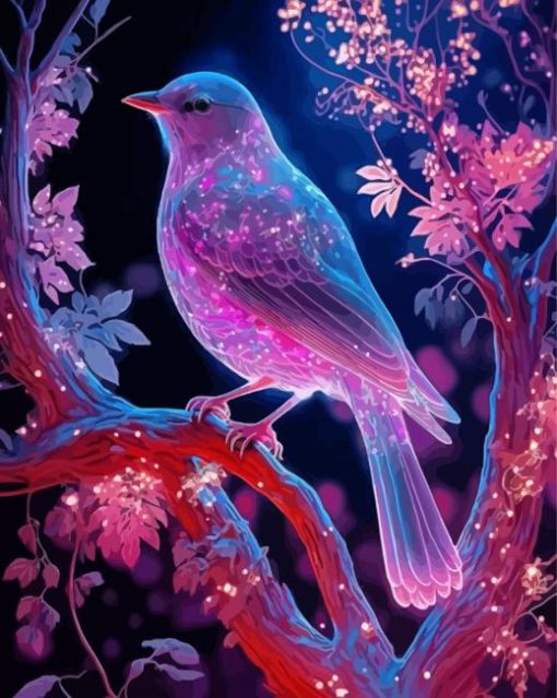 Neon Bird Paint By Numbers