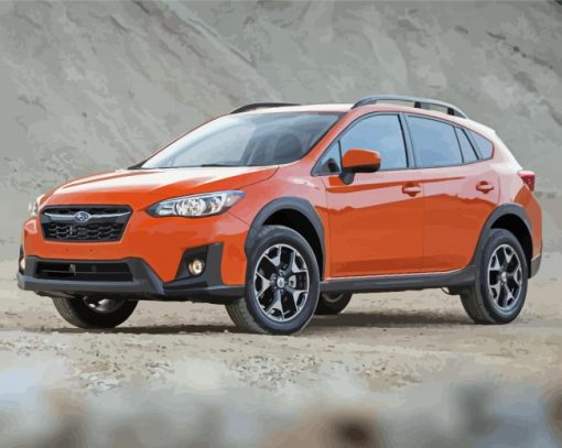 Orange Subaru Crosstrek Car Paint By Numbers