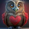 Owl Heart Paint By Numbers