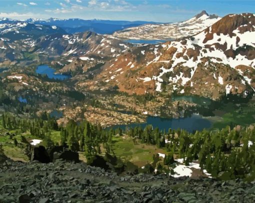 Pacific Crest Trail Nature Scene Paint By Numbers