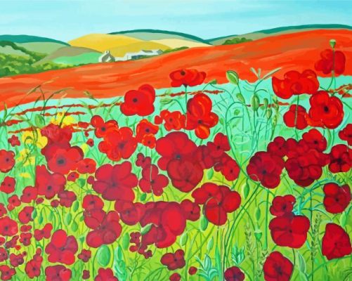 Poppy Field Van Gogh Paint By Numbers