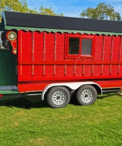 Red Gypsy Wagon Paint By Numbers