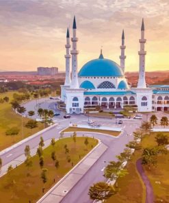 Sultan Iskandar Mosque Johor Bahru Paint By Numbers