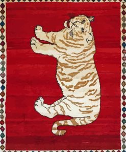 Tiger Cat On Persian Rug Paint By Numbers