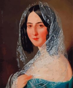 Vintage Woman With Lace Veil Paint By Numbers