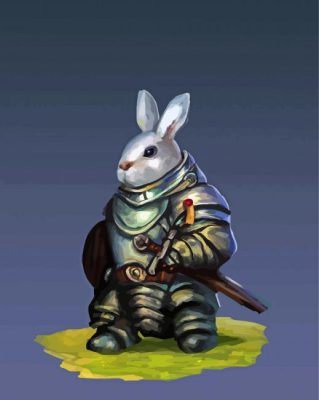 White Rabbit Knight Paint By Numbers