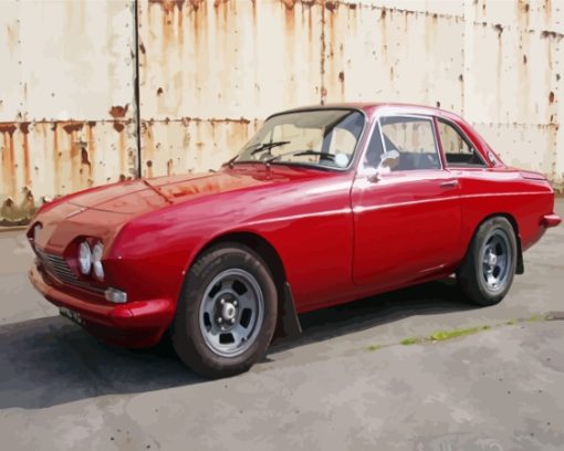 1968 Reliant Scimitar Red Car Paint By Numbers