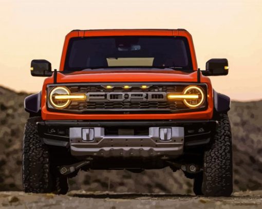 2022 Orange Ford Bronco Car Paint By Numbers