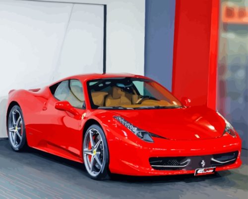 458 Ferrari Car Paint By Numbers