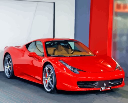 458 Ferrari Car Paint By Numbers