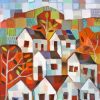 Abstract Autumn Houses Paint By Numbers