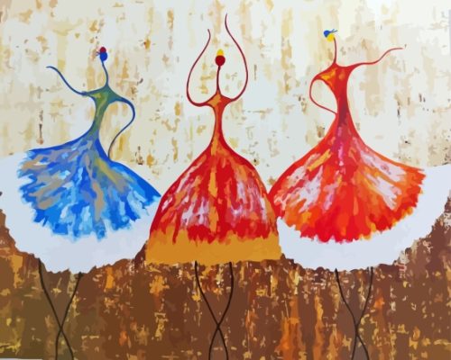 Abstract Women Dancing Paint By Numbers