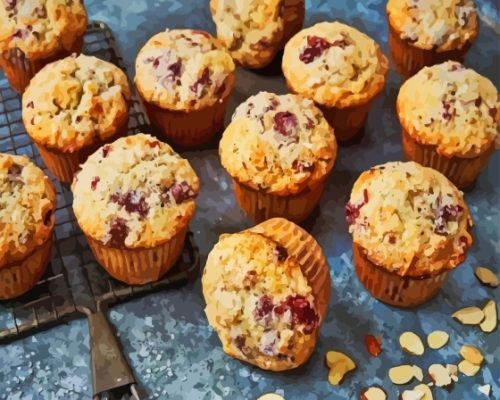 Almond Muffins Paint By Numbers