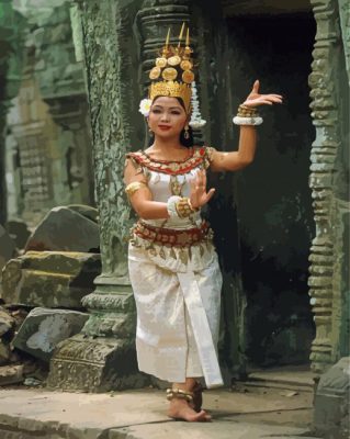 Asia Cambodia Dancer Paint By Numbers