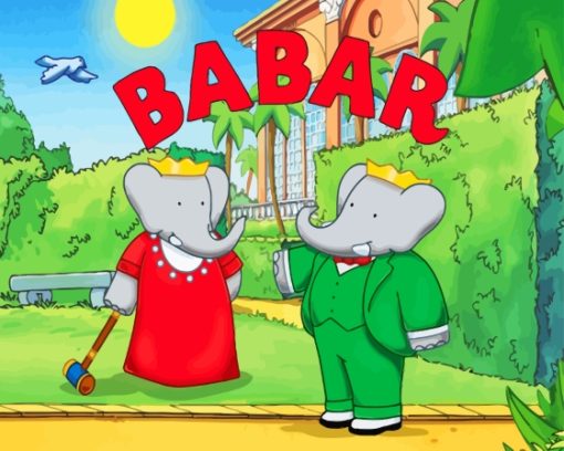 Babar The Elephant Animated Serie Paint By Numbers