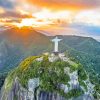 Christ The Redeemer Brazil At Sunset Paint By Numbers