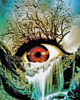 Crying Eye Waterfall Paint By Numbers