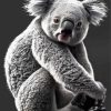 Black And White Koala Paint By Numbers