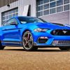 Electric Blue Mustang Paint By Numbers