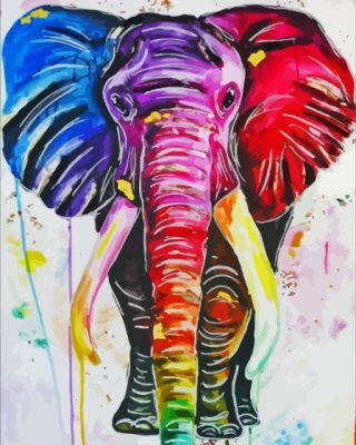 Colorful Elephant Paint By Numbers